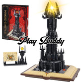 LOTR Barad Dur Black Tower Lights Up Sauron Magic Book Building Blocks 969PCS With Box Building Blocks